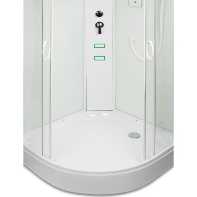 Душевая кабина Mirwell MR 4510P-С 100х100 с гидромассажем профиль Белый стекло матовое