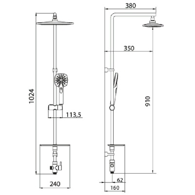 Душевая система Lemark LM8805C Хром