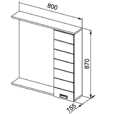 Комплект мебели для ванной Aquanet Доминика 80 171328 Белый