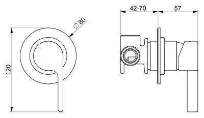 Смеситель для душа Webert DoReMi DR880101560 Черный матовый