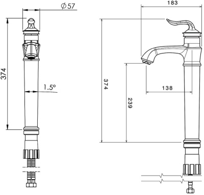 Смеситель для раковины Shouder Luka 0200304 Хром