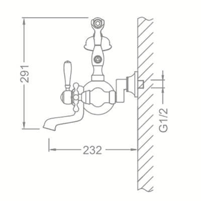 Смеситель для ванны Schein Saine Gold 8053060VF Золотой