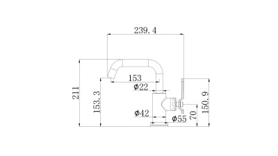 Смеситель для раковины Artik 1760S 1178CC Хром матовый