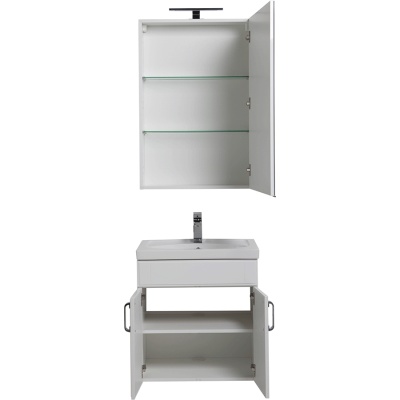 Комплект мебели для ванной Aquanet Рондо 60 195700 подвесной Белый