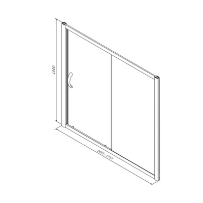Шторка на ванну AM.PM Bliss L 170x150 профиль Хром стекло прозрачное Шторка на ванну AM.PM Bliss L 170x150 профиль Хром стекло прозрачное