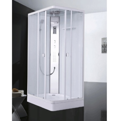 Душевая кабина Orans EW-115 L 110x80 с гидромассажем профиль Белый задние стенки Белые