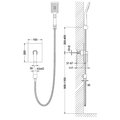 Гигиенический душ со смесителем Timo Torne 4369/00SM Хром
