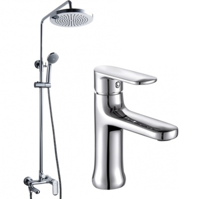 Душевая система со смесителем для раковины Bravat Opal F125183CP-SET Хром