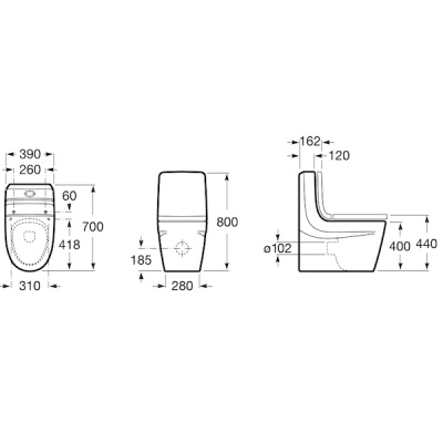 Бачок для унитаза Roca Khroma 341650000 Белый