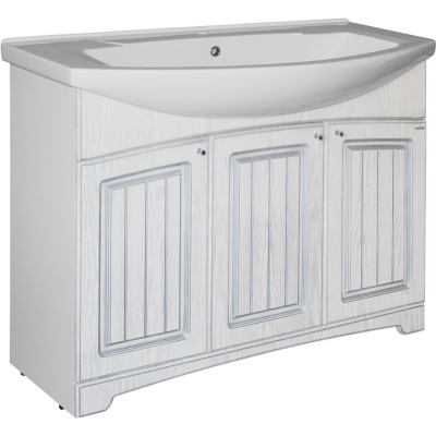 Тумба под раковину Mixline Крит 105 533074 Патина серебро