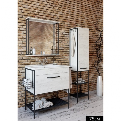 Тумба с раковиной Sanflor Бруклин 75 С02707 Дуб крафт белый