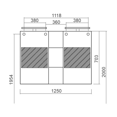 Зеркальный шкаф Diborg Lande 125 77.3109 Дуб