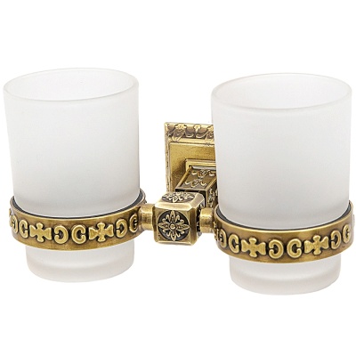 Стакан для зубных щеток Milacio Alicante MC.914.BR двойной Бронза Стакан для зубных щеток Milacio Alicante MC.914.BR двойной Бронза