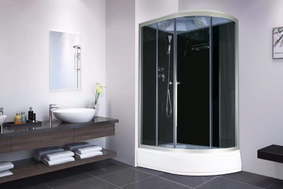 Душевая кабина Parly Classic CM120L 120х215 профиль Сатин стекло тонированное