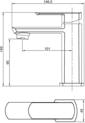 Смеситель для раковины Aquanet Cinetic AF120-10С Хром