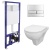 Комплект унитаза AM.PM Gem C901738SC с инсталляцией Berges Wasserhaus Novum L3 040213 с сиденьем Микролифт и клавишей смыва Хром
