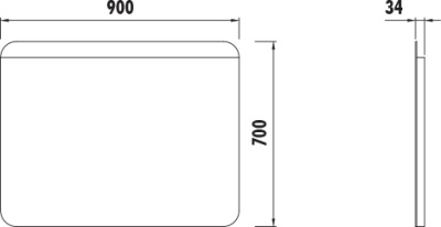 Зеркало Creavit Zeon 90 ZE4001.01.SS с подсветкой Хром
