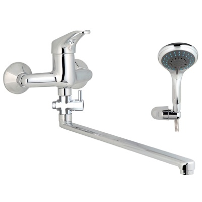 Смеситель для ванны GPD Kalipso MAE24-3 универсальный Хром