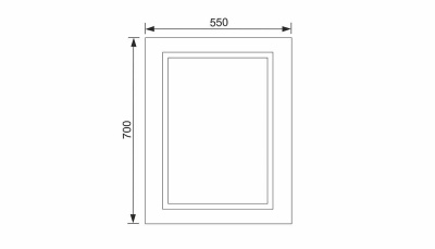 Зеркало Velvex Alba 55 zkALB.55-25 Дуб сонома