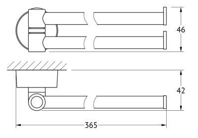 Полотенцедержатель FBS Nostalgy 044 поворотный Хром