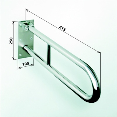 Поручень для ванной Bemeta Help 301102081 Шлифованная нержавеющая сталь