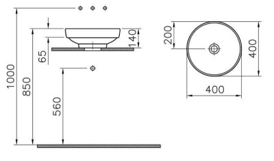 Раковина-чаша Vitra Water Jewels 4334B003-1361 Белая Раковина-чаша Vitra Water Jewels 4334B003-1361 Белая