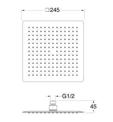 Верхний душ Cristina Sandwich PD 098 Хром