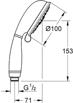 Ручной душ Grohe Tempesta Rustic 100 26085001 Хром