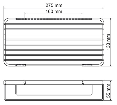 Полка корзина WasserKRAFT K-722 Хром