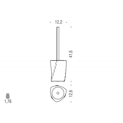 Ершик для унитаза Colombo Design COOL W4606.BE Бежевый