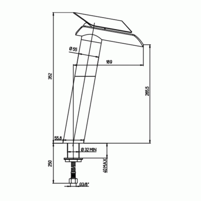 Смеситель для раковины Paini Morgana 73OP205VRLL Золото стекло