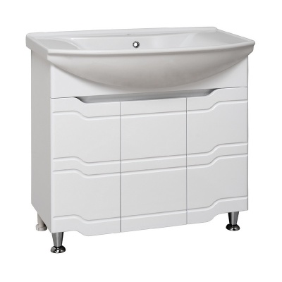 Тумба с раковиной Runo Стиль 85 Белая