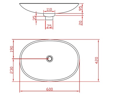 Раковина Artceram La Fontana 60 LFL001 01 00 Белая