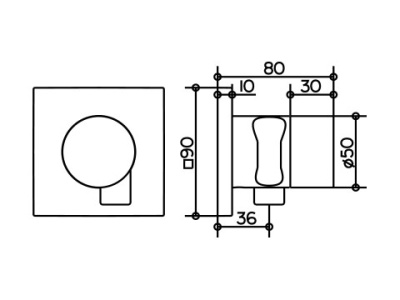 Переключатель Keuco Ixmo 59548 010202 Хром