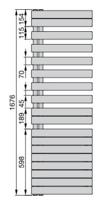 Полотенцесушитель Zehnder Roda Spa Asym ROFR-170-055 Белый правый