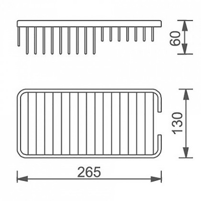 Полка Aquanet 8014 Хром