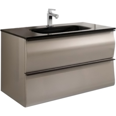 Тумба под раковину Cezares GLISS85C.07 подвесная Champagne laccato metal