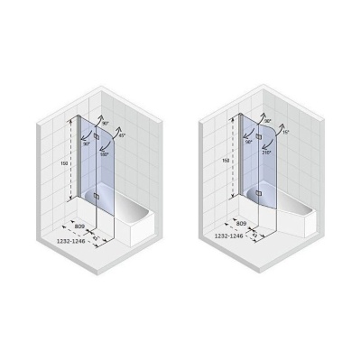 Шторка на ванну Riho Novik Z500 81 GZT9200124 профиль Хром стекло прозрачное Шторка на ванну Riho Novik Z500 81 GZT9200124 профиль Хром стекло прозрачное