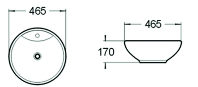 Раковина SantiLine 47 SL-1067 Белая