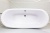 Ванна из искусственного камня Castone Корсика 190x86 на постаменте Белая