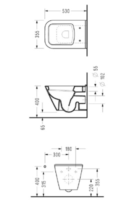 Унитаз Serel DG10+ZETA SLIM подвесной с сиденьем Микролифт