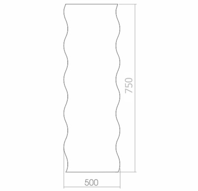Зеркало Mixline Комфорт Волна-декор 50 537556 с полированной кромкой