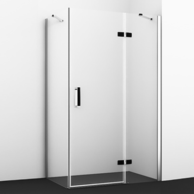 Душевой уголок WasserKRAFT Aller 120x100 R 10H10RBLACK MATT профиль Хром Черный матовый стекло прозначное