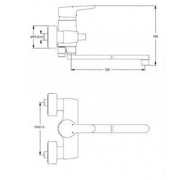 Смеситель для ванны Ideal Standard Connect B9923AA Хром