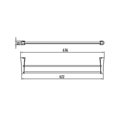 Полотенцедержатель Kaiser KH-2028 двойной Хром