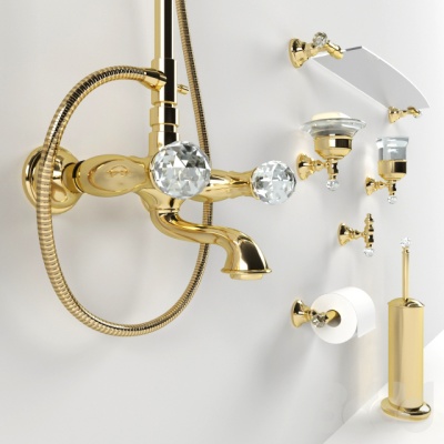 Стакан для зубных щеток Webert Karenina KA500301 Хром кристалл Swarovski