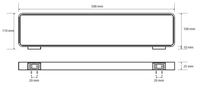 Стеклянная полка Bemeta Solo 139102312 Хром