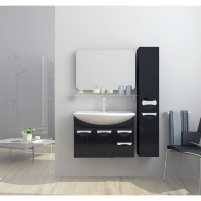 Тумба с раковиной SanVit Лайм 90 с фактурой под дерево подвесная Венге