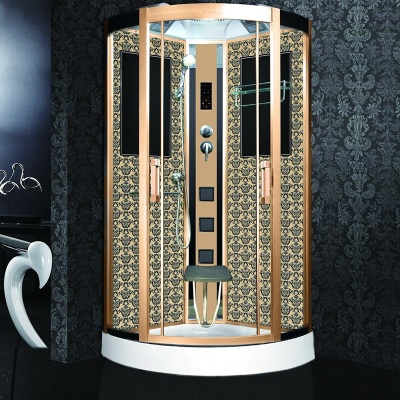 Душевая кабина Niagara Lux 7715 90x90 профиль Золото задняя стенка Золото