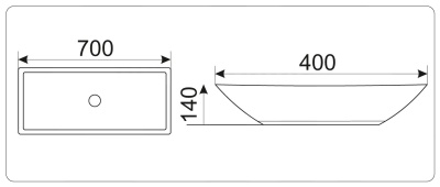 Раковина-чаша CeramaLux 70 9122 Белая
